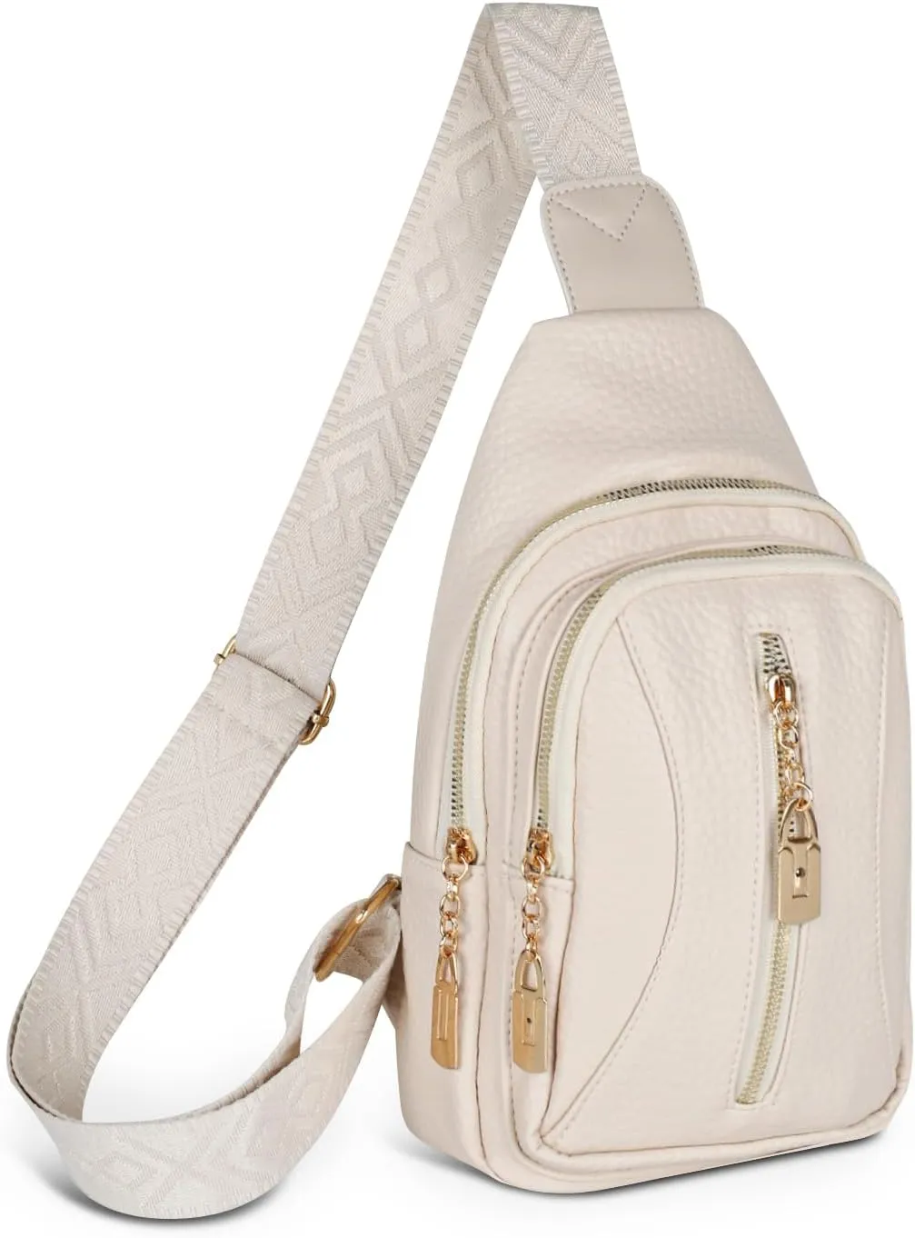 Relang Sling Bag for Women Crossbody, Leather Cross Body Fanny Packs for Women, Trendy Chest Bag for Travel and Daily Use