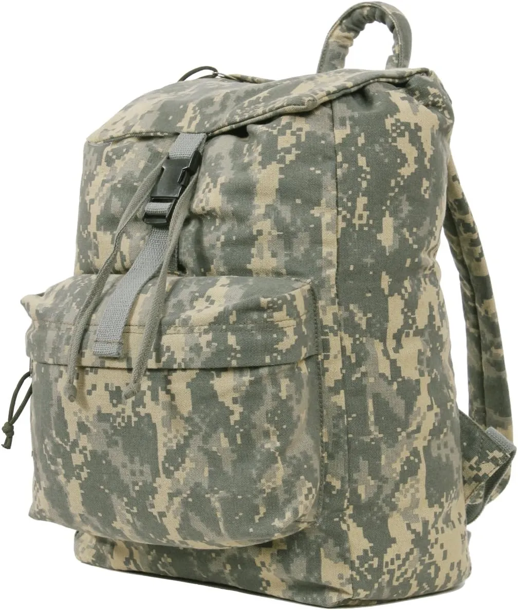 Rothco Canvas Daypack  Heavy-Duty Cotton Canvas Backpack for Hiking, Camping, Traveling, and Daily Use  34L Capacity