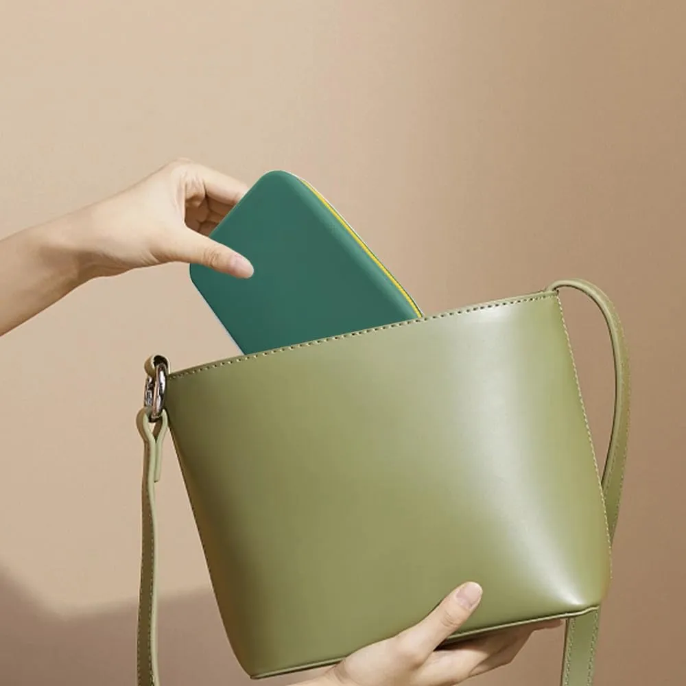 Silicone Large Makeup Bag, Travel Toiletry Bag For Women Big Makeup Bag Organizer Portable Cosmetic Bag Zipper Pouch Purse Waterproof Makeup Storage Bag (Medium Green)