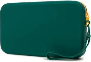 Silicone Large Makeup Bag, Travel Toiletry Bag For Women Big Makeup Bag Organizer Portable Cosmetic Bag Zipper Pouch Purse Waterproof Makeup Storage Bag (Medium Green)