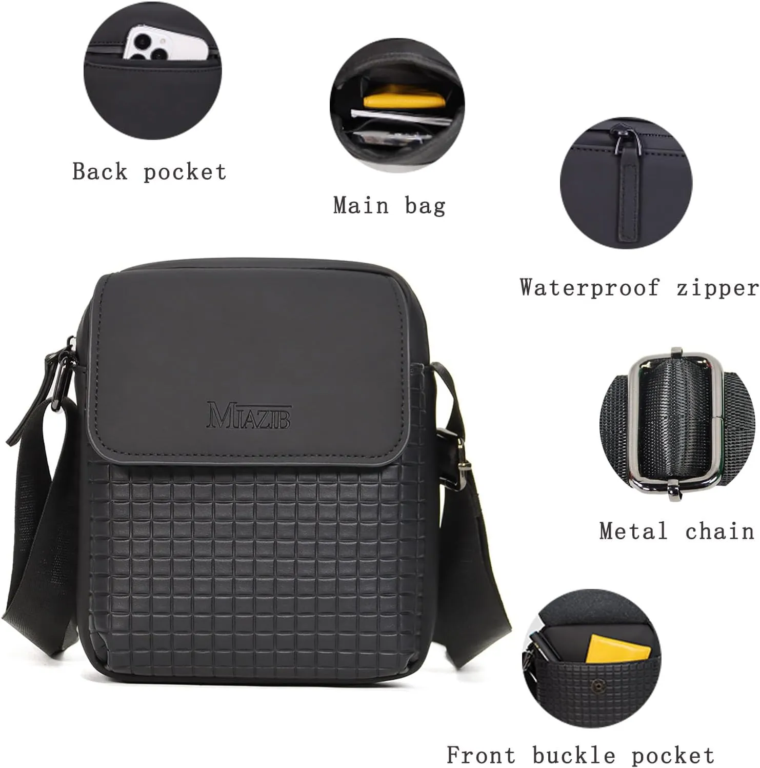 Small Crossbody Bag for Men & Women Messenger Shoulder Bags Crossbody Satchel Bag Men's Side Bags Over the Shoulder
