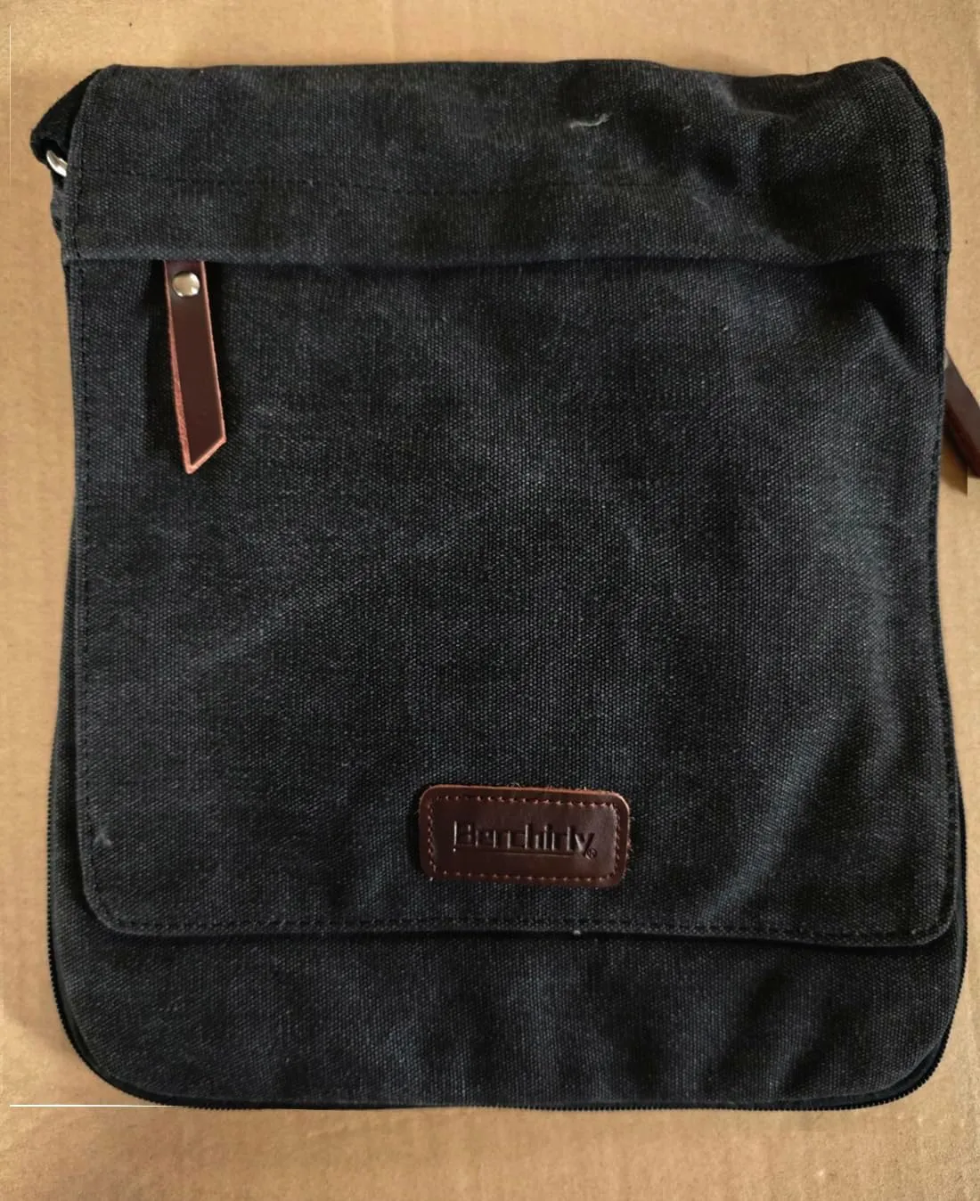Small Vintage Canvas Leather Messenger Crossbody Bag Pack Organizer