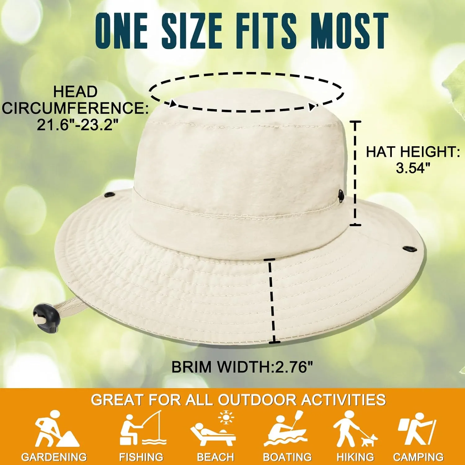 Sun Hats for Men Women Fishing Hat UPF 50  Quick Dry Foldable Bucket Hat Adjustable Safari Hat for Beach Hiking