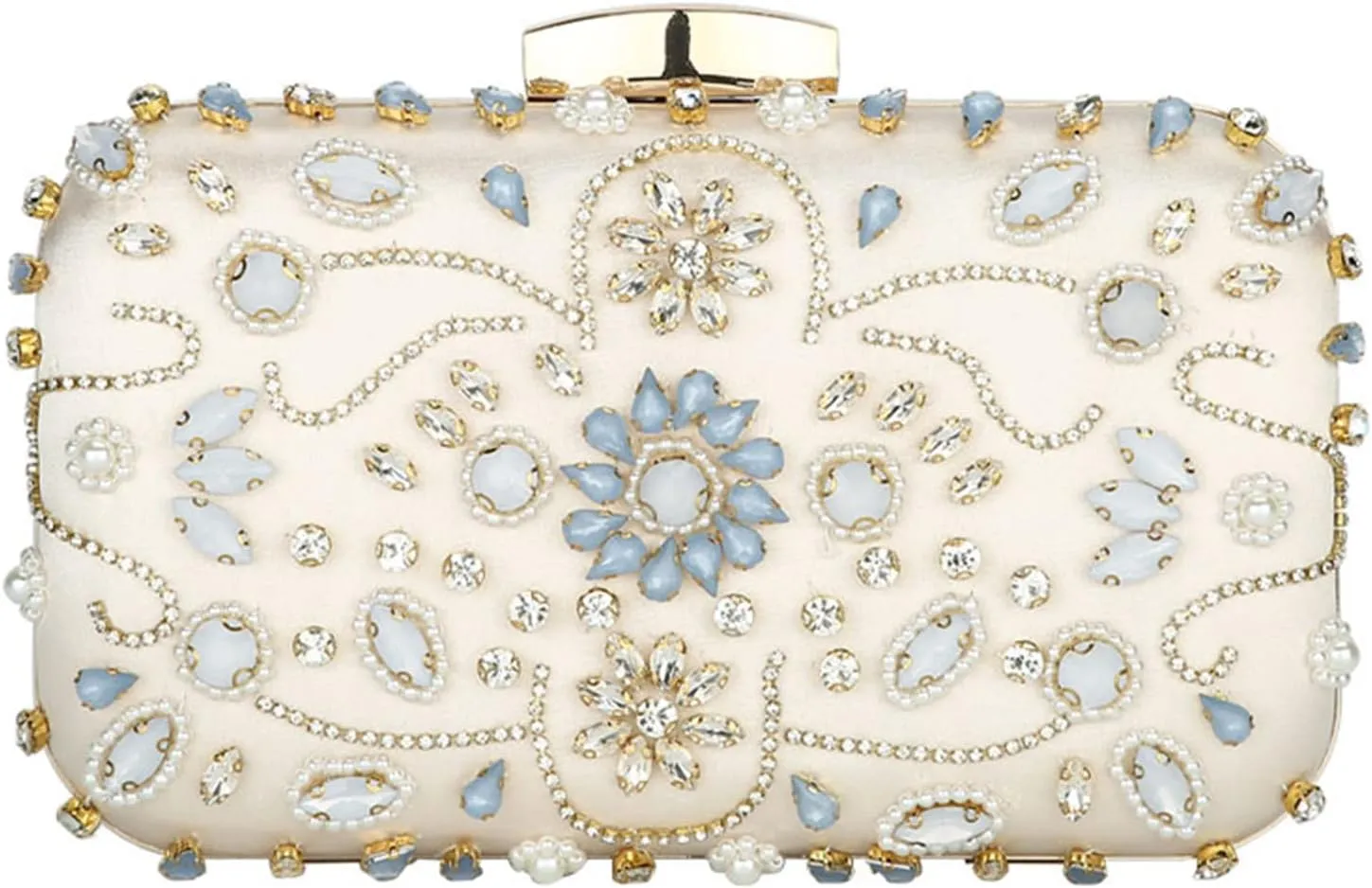Tanpell Womens Crystal Beaded Evening Bag Wedding Clutch Purse