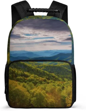 Travel Backpack for Women Men Lightweight Casual Laptop Daypack Blue Ridge Parkway Mountains Carry on Backpack