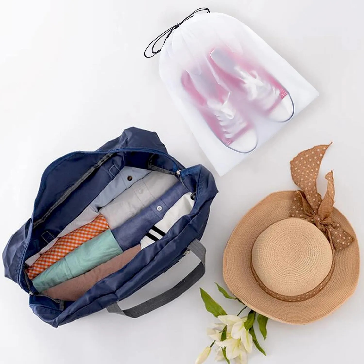 Travel Bag Foldable Travel Bag Tote Bag (Blue Pe bag)