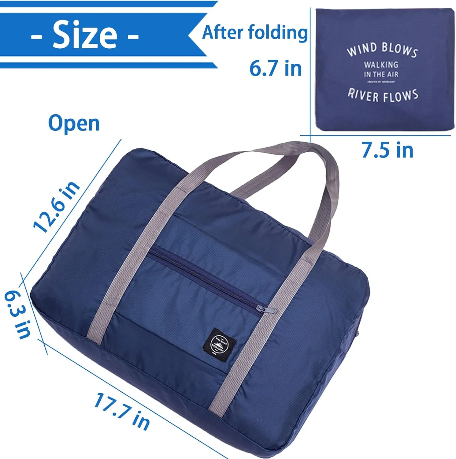 Travel Bag Foldable Travel Bag Tote Bag (Blue Pe bag)