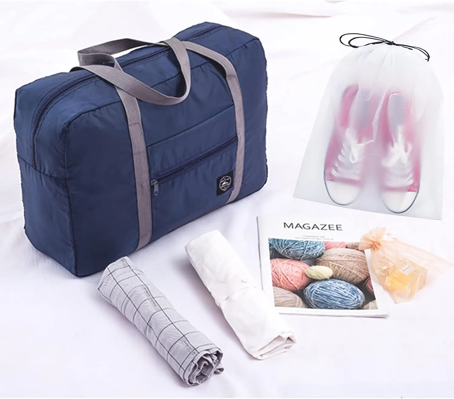 Travel Bag Foldable Travel Bag Tote Bag (Blue Pe bag)
