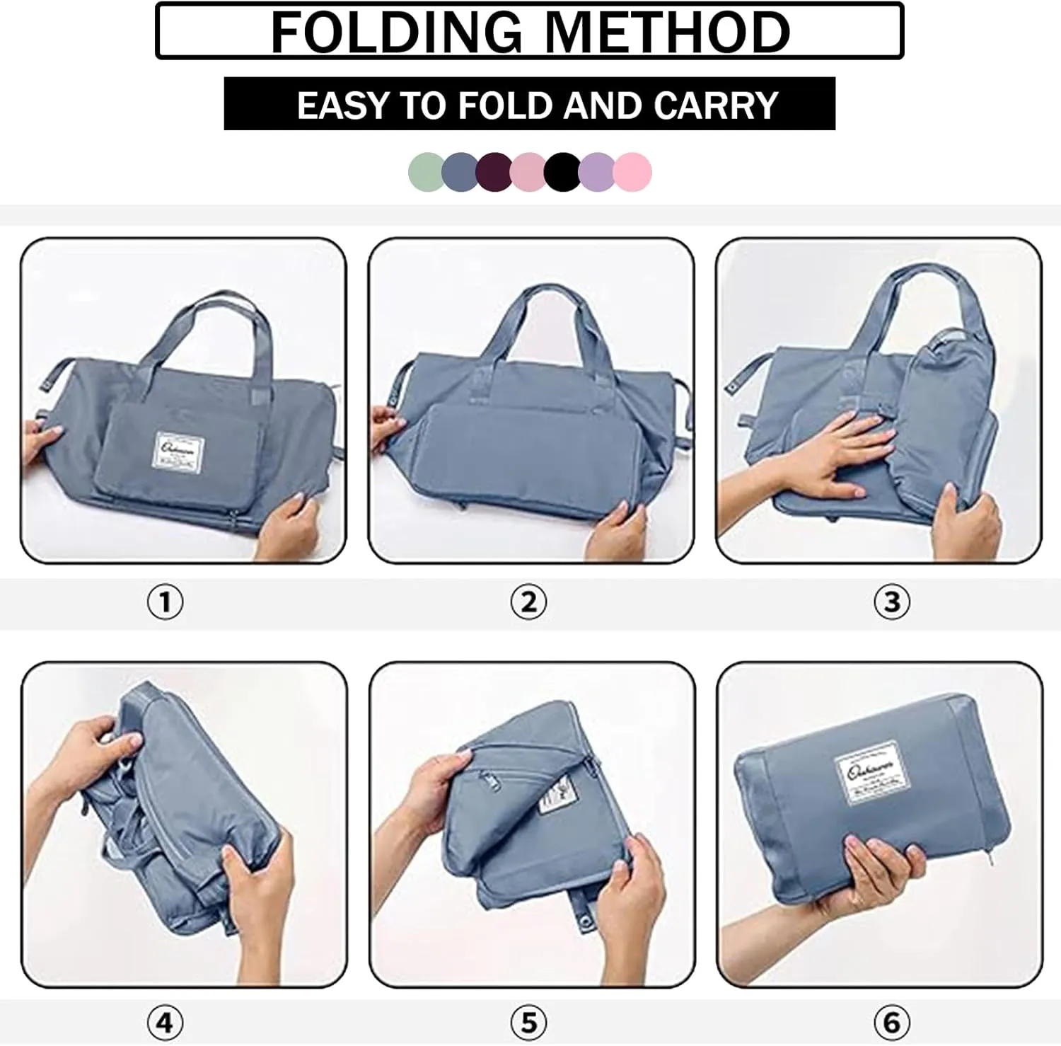 Travel Bag for Women Weekender Overnight Bag Carry on Sports Tote Gym Bag Waterproof Foldable Duffel Bag