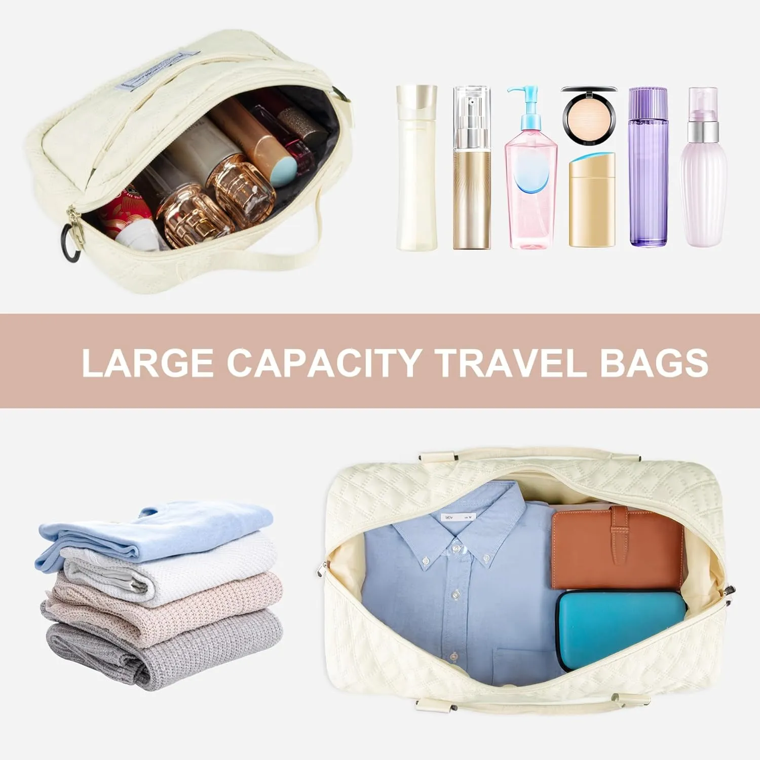 Travel Duffel Bag Weekender Overnight Bag for Women Carry On Gym Bag Travel Essentials