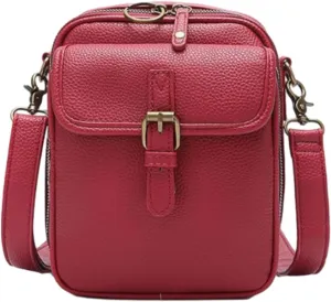 Treadcrck Crossbody Leather Bag, Vintage Mini Messenger Bag, Crossbody Bag with Card Slots Treadcrck Crossbody Leather Bag, Vintage Mini Messenger Bag, Crossbody Bag with Card Slots