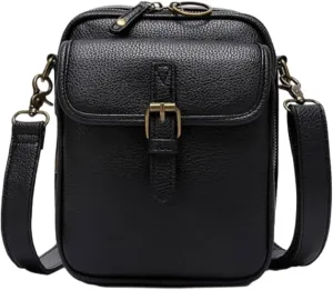 Treadcrck Crossbody Leather Bag, Vintage Mini Messenger Bag, Crossbody Bag with Card Slots Treadcrck Crossbody Leather Bag, Vintage Mini Messenger Bag, Crossbody Bag with Card Slots