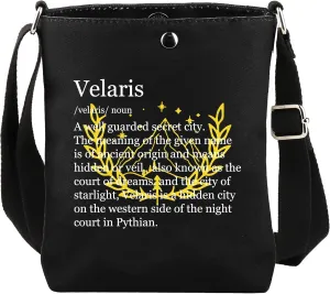 UJIMS A Court of Thorns Rose Inspired Gift City of Starlight Crossbody Bag Fantasy Reading Gifts Fantasy Novel Bag