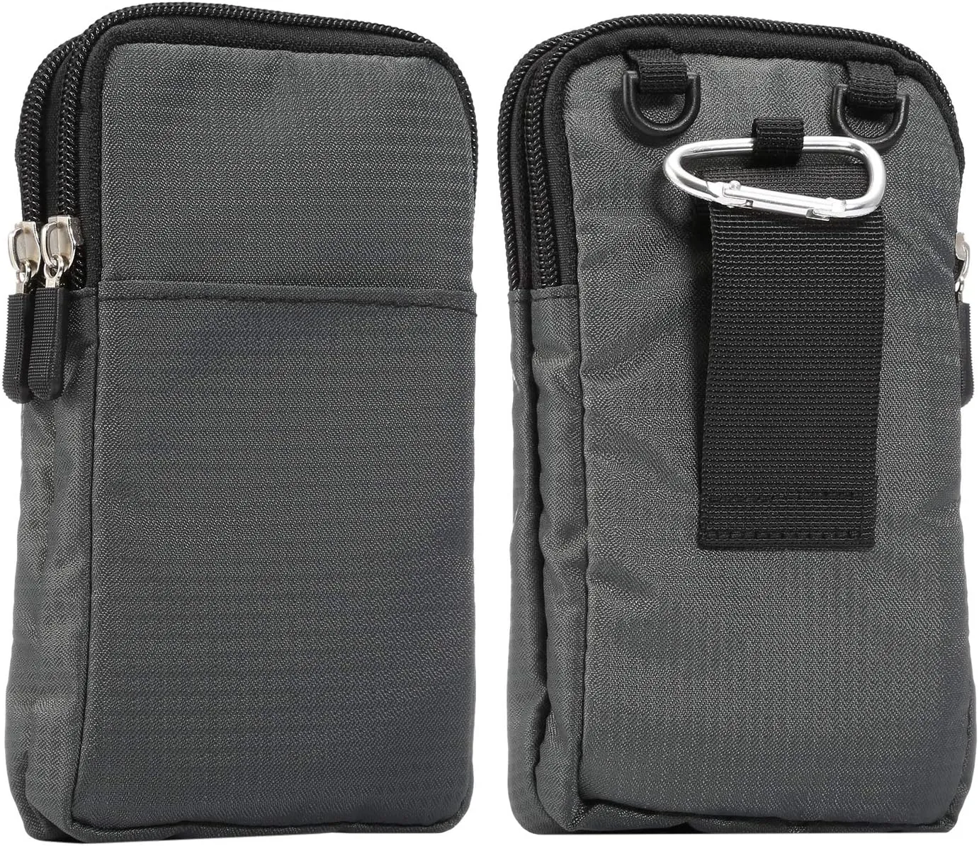 Vertical Phone Belt Purse, Cell Phone Shoulder Bag Mens, 6.9 Inch Mobile Phone Holster Waterproof Cellphone Pouch Neck Wallet Mini Crossbody Bag Outdoor Passport Packet with Carabiner and Belt Loop