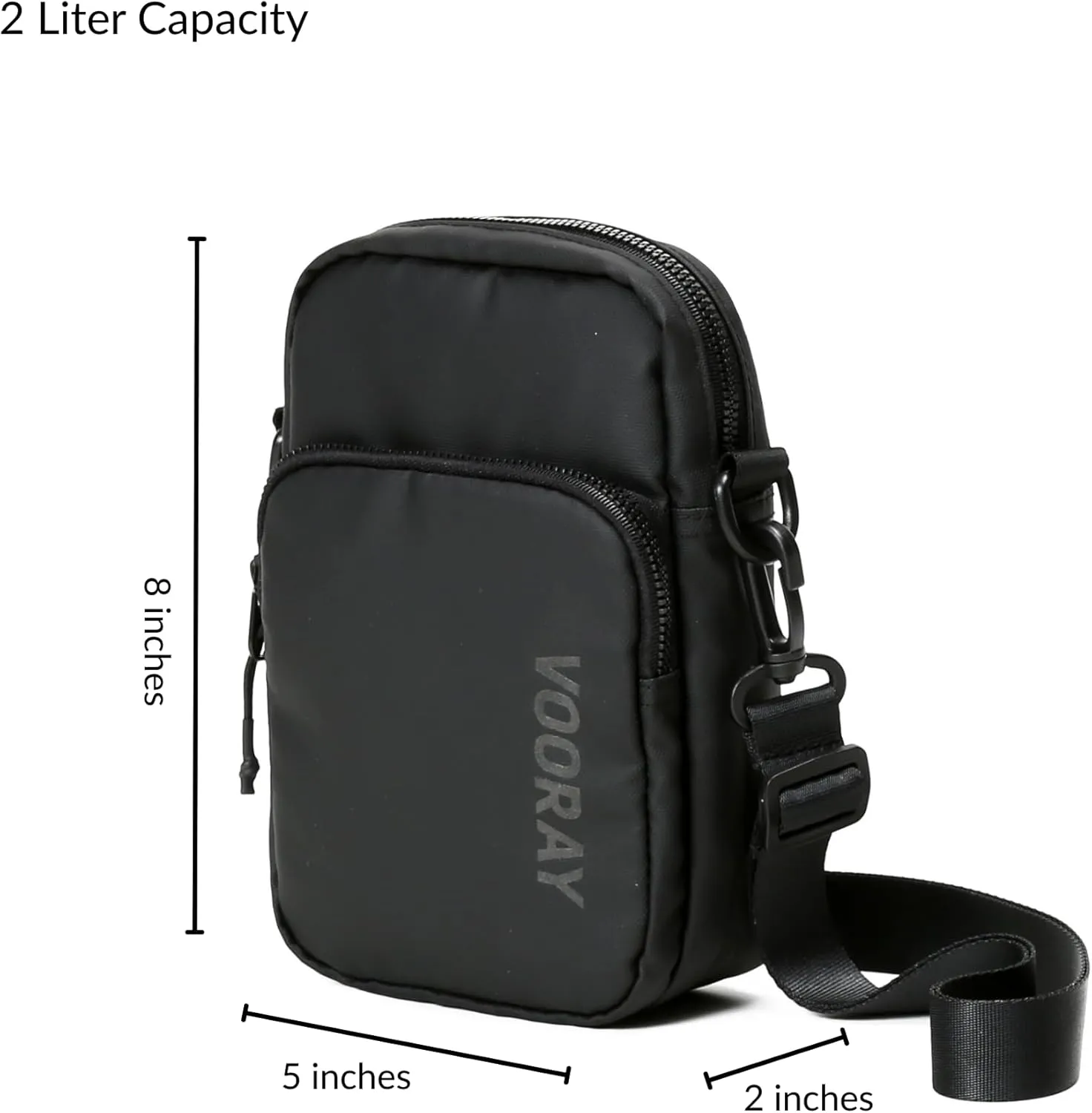 VOORAY 1L Lightweight Core Crossbody Bag  Adjustable Belt Bag for Gym & Travel
