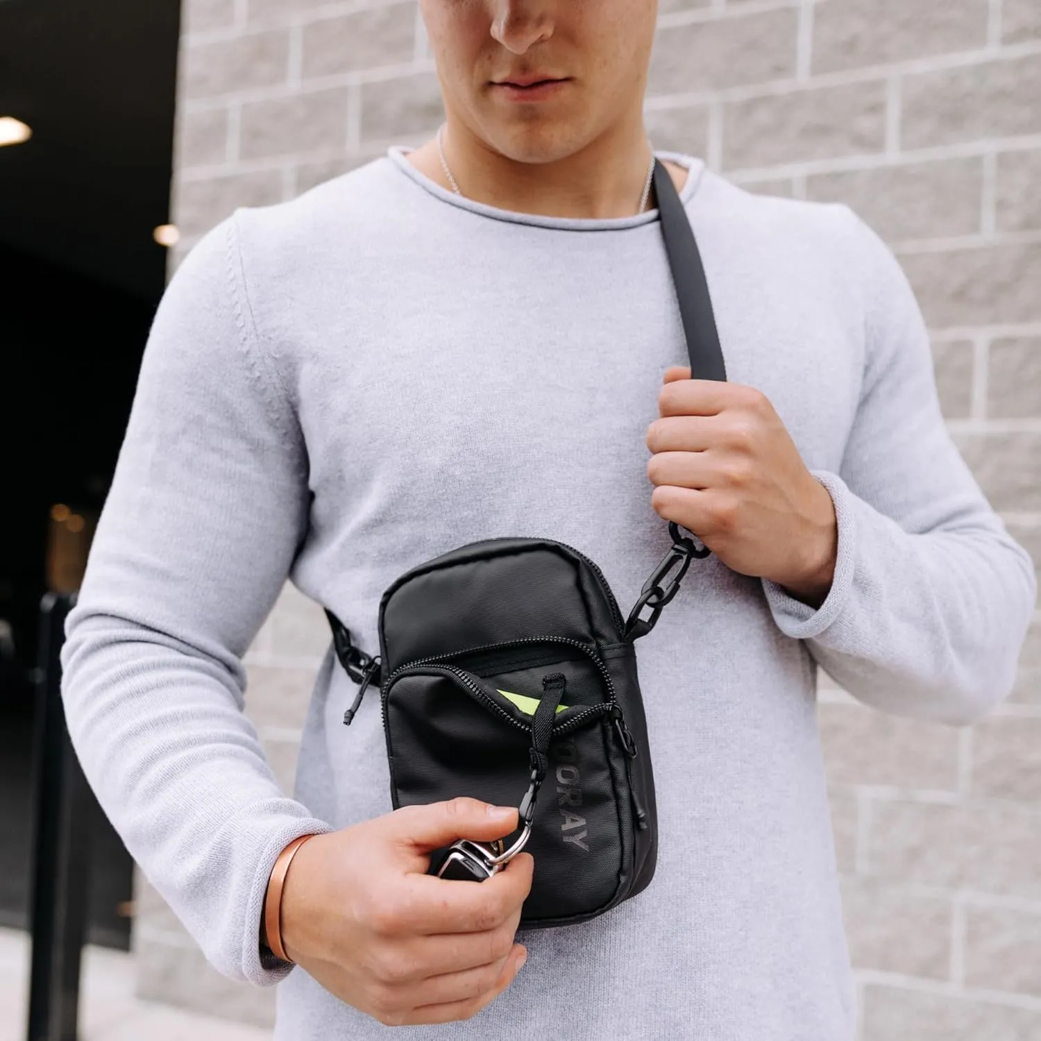 VOORAY 1L Lightweight Core Crossbody Bag  Adjustable Belt Bag for Gym & Travel