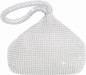 Women's Beaded Clutch Evening Bags Beaded Triangle Clutch Bag Vintage Elegant Purse for 1920s Party Prom Wedding