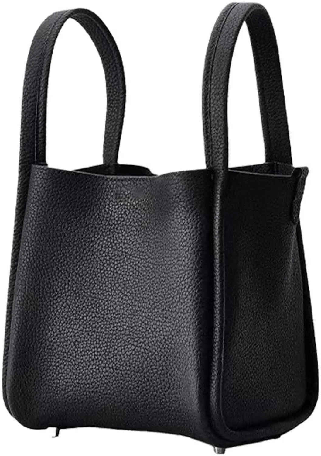 Women's Classic Design Luxury Leather Bag Soft Handbag Fashion Multi functional Bucket Bag Elegant Handbag