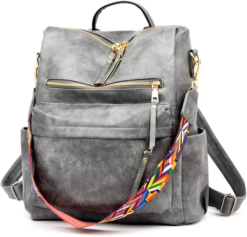 Women's Fashion Backpack Purse Multipurpose Design Convertible Satchel Handbags Shoulder Bag Travel bag