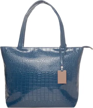 Womens Large Tote Shoulder Handbag Purse Travel Satchel Stylish Fuax Leather Crocodile Hobo Top Handle Bag