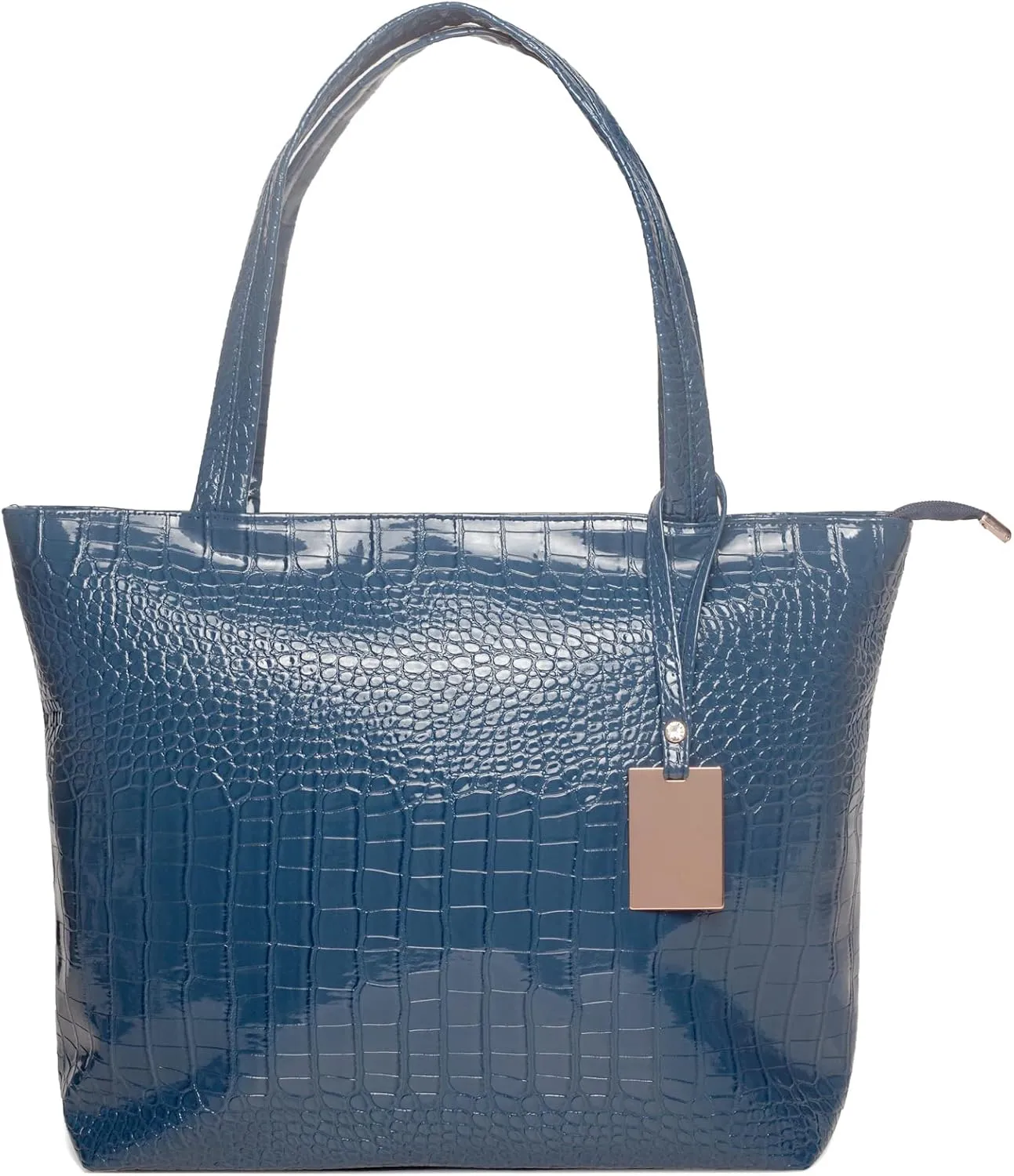 Womens Large Tote Shoulder Handbag Purse Travel Satchel Stylish Fuax Leather Crocodile Hobo Top Handle Bag