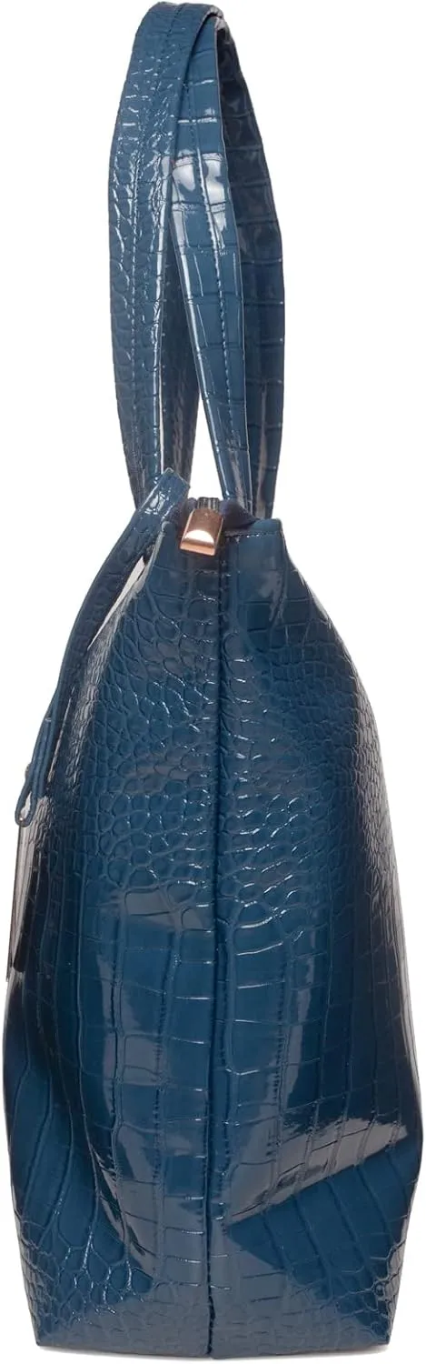 Womens Large Tote Shoulder Handbag Purse Travel Satchel Stylish Fuax Leather Crocodile Hobo Top Handle Bag