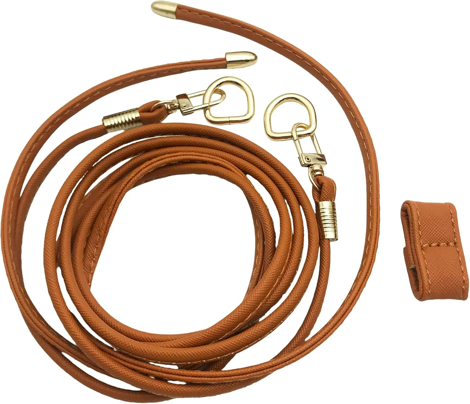 YCCOOGH 3pcs DIY Purse Making Kit with Chain, PU Leather Bucket Bag Base & Shoulder Strap - Crochet Handbag Accessories (Brown) J079